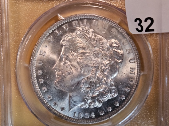PCGS 1904-O Morgan Dollar in Mint State 63