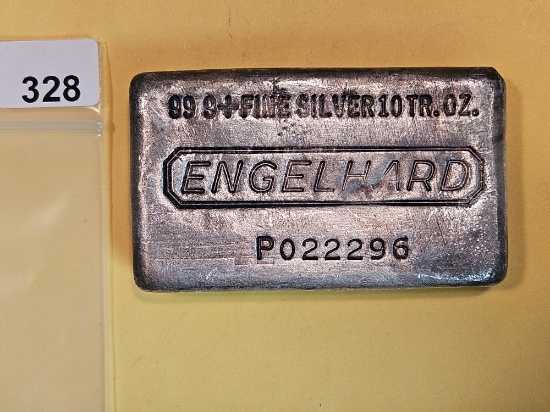 ENGLEHARD! Ten Troy ounce .999 fine silver bar
