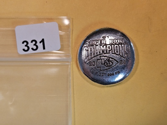 One Troy ounce .999 fine silver round