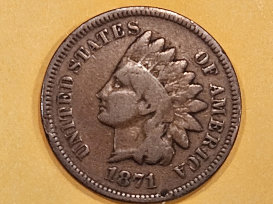 * Semi-key 1871 Indian Cent