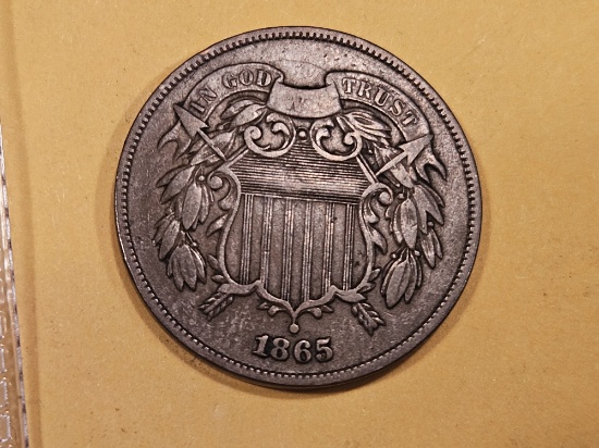 1865 Two Cent piece