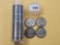One Roll of Circulated Wartime Silver Nickels