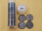 One Roll of Circulated Wartime Silver Nickels