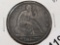 1853 Arrows and Rays Seated Liberty Silver Half Dollar