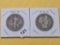 Two Different Circulated Silver Half Dollars