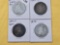 Four Circulated Seated Liberty Half Dollars