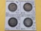 Four AU Columbian Expo Commemorative Silver Half Dollars