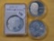 Three GEM Proof US Commemorative Silver Dollars