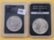 Two Different Designs of US Silver Dollars