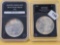 Two Different Designs of US Silver Dollars