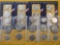 Nine US Mint Bicentennial Silver Uncirculated 3-Coin Sets