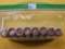 Eight Bank-Wrapped Rolls of Brilliant Uncirculated Lincoln Cents
