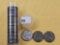 One Roll of Circulated Wartime Silver Nickels