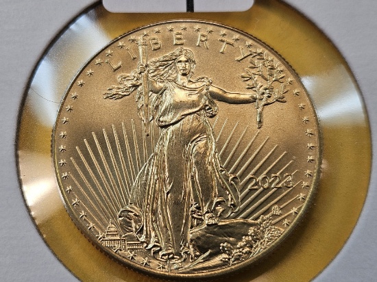 GOLD! GEM Brilliant Uncirculated 2023 American Gold Eagle $50 Dollars