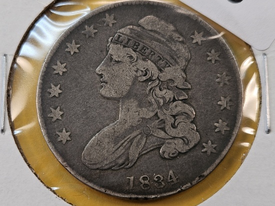 1834 Bust Silver Half Dollar
