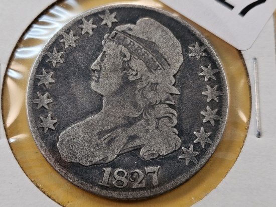 1827 Bust Silver Half Dollar