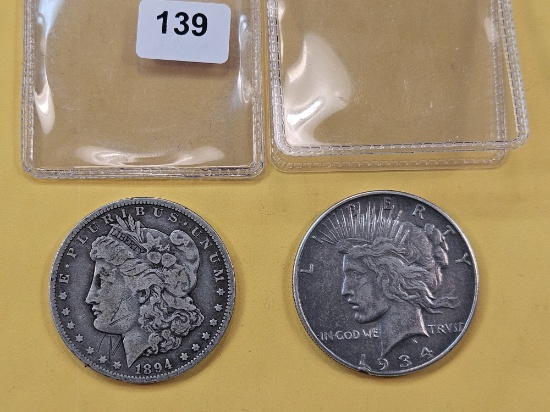 Two Better Date US Silver Dollars