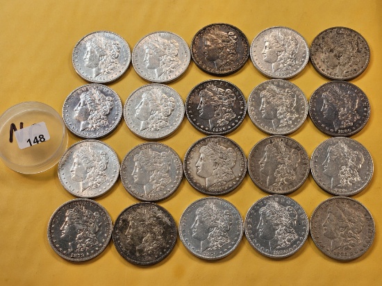 ** FULL ROLL ** Twenty Morgan Silver Dollars