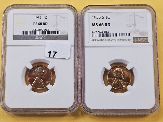 Two NGC Graded Lincoln Cents