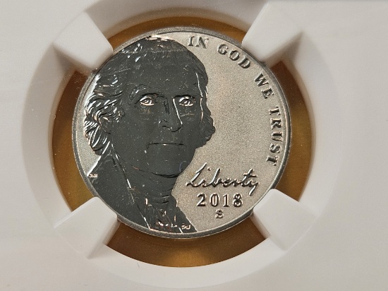 PERFECT! NGC 2018-S Jefferson Nickel in Proof-70 Reverse Proof