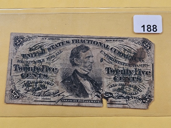 Act of 1863 Twenty-five Cent Fractional Bank Note