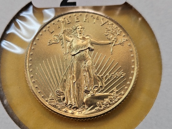 GOLD! GEM Brilliant Uncirculated 1999 American Gold Eagle $10 Dollars