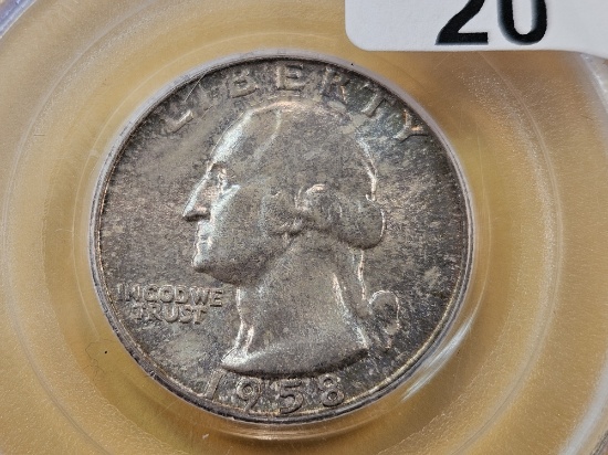 PCGS Washington Silver Quarter in Mint State 66