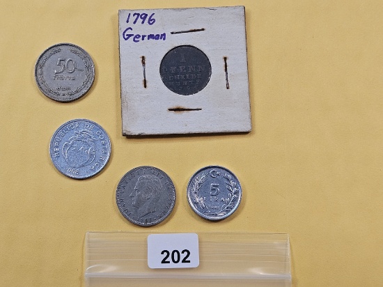 Five Different World Coins