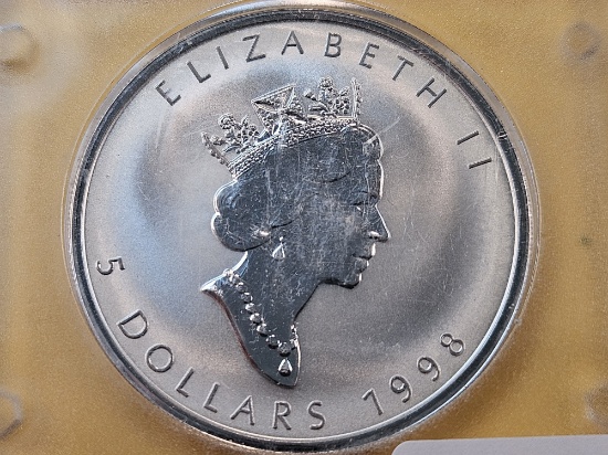 GEM Brilliant Uncirculated 1998 Canadian Silver Five Dollars