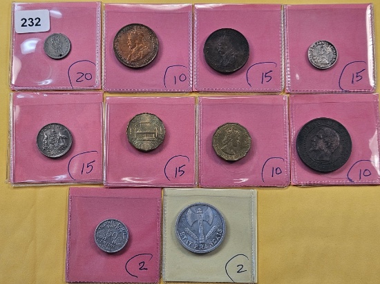Ten Mixed World Coins