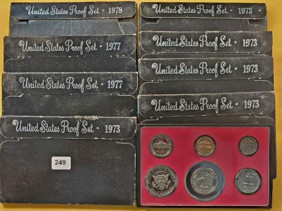 Nine United States Proof Sets