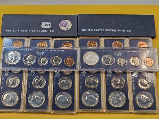 Ten Mixed US Mint Silver Special Mint Sets