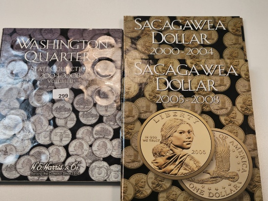 Three Filled HG Harris and CO Coin Albums