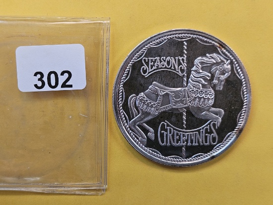 GEM Proof One Troy Ounce .999 Fine Silver Art Round