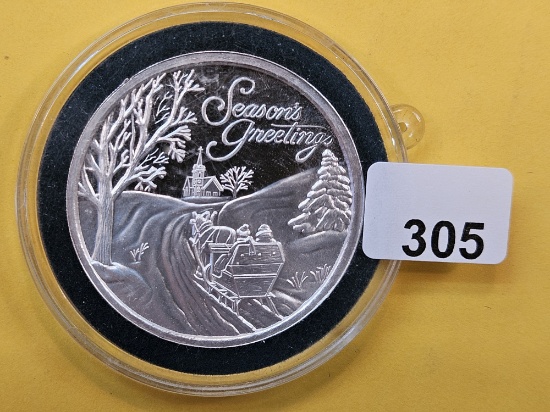 GEM Proof One Troy Ounce .999 Fine Silver Art Round