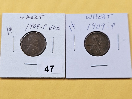 1909 and 1909-VDB Lincoln Wheat Cents