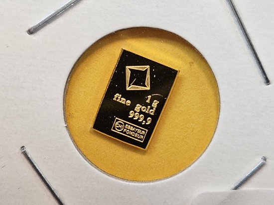 GOLD! Valcambi One Gram .999 fine Gold Bar