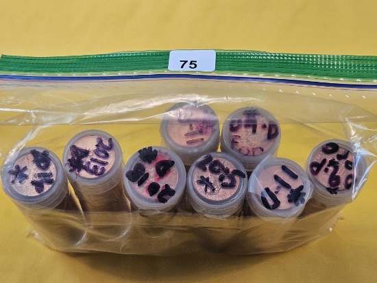 Eight Rolls of Brilliant Uncirculated Shield Cents. 00's and 10's