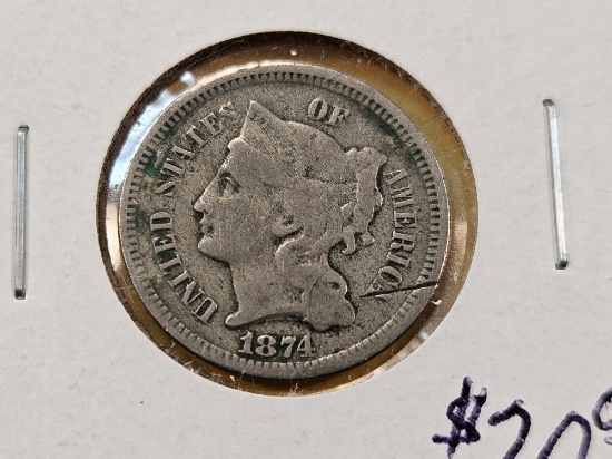 1874 Three Cent Nickel