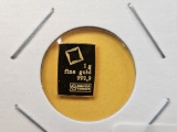 GOLD! Valcambi One Gram .999 fine Gold Bar
