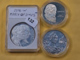 Three GEM Proof US Commemorative Silver Dollars