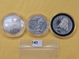 Three US Commemorative Silver Dollars