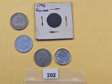 Five Different World Coins
