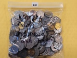 About 2.5 Pounds of World Coins