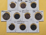 Ten Bank Tokens From Canada and Upper Canadian Provinces