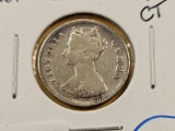 1891 Hong Kong Silver Ten Cent Piece