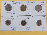 Six Mixed World Coins