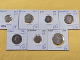 Seven Mixed World Coins