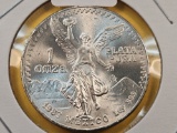 GEM Brilliant Uncirculated 1983 Mexico Silver Onza
