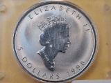 GEM Brilliant Uncirculated 1998 Canadian Silver Five Dollars